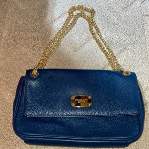 Michael Kors leather navy blue purse.
